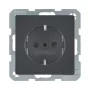 Berker 47236086 SCHUKO Socket Q.1/Q.3 Anthracite Velvety