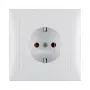 Berker 47429909 Flush-mounted Socket with Plate S.1, Schuko Type F, 16A 250V, Polar White