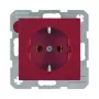 Berker 47438912 SCHUKO Socket S.1/B.3/B.7 Glass Red Glossy