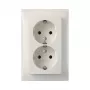 Berker S.1 Double Socket Outlet SCHUKO, 16A 250V, Polar White Glossy with Cover Plate