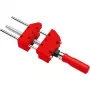 BESSEY S10-ST Mini Vice S 10 Screw Clamp, Red, 100 mm Clamping Width, 50 mm Throat Depth, with 2 Table Clamps
