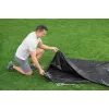 Bestway Flowclear Pool Cover for Steel Pro MAX Frame Pool 427 cm (14 ft) - Blue Polyethylene with Rope Ties