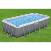 Bestway Frame Pool 404 x 201 x 100 cm Rectangular Above Ground Pool with Filter Pump, Ladder, Cover, and ChemConnect Dispenser