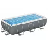 Bestway Frame Pool 404 x 201 x 100 cm Rectangular Above Ground Pool with Filter Pump, Ladder, Cover, and ChemConnect Dispenser