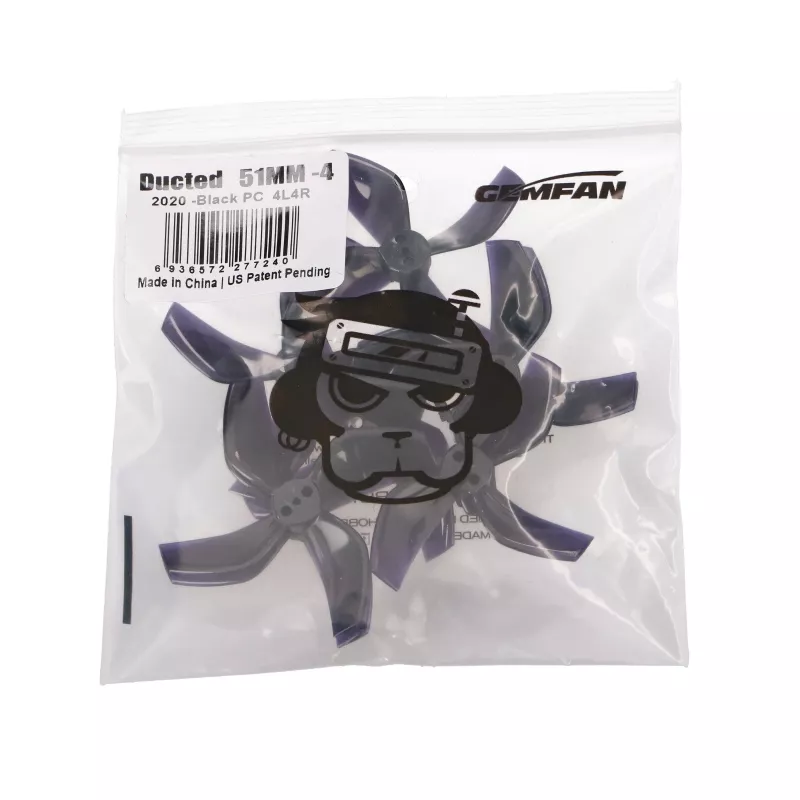 BETAFPV Gemfan 2020 Four-blade Drone Propellers Black, 8 Pieces