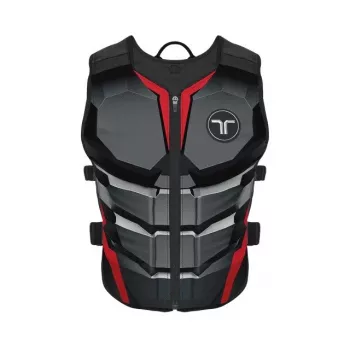 bHaptics TactSuit Air Onyx Haptic Vest with 40 Vibration Motors, Bluetooth, USB-C, Breathable Mesh, Black