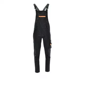 BIBBRACE ACTIFLEX L Black Heavy-Duty Elastic Suspenders with Metal Clips, 40mm