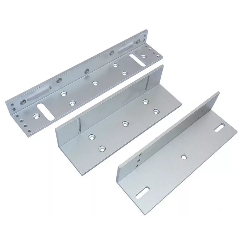 BIRA MG280ZL ZL-Type Mounting Bracket Set for 280kg Electromagnetic Locks, Aluminium, Silver
