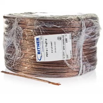 BITNER BiTsound PGY-p (TLgY) Speaker Cable 2x1.5mm² 100m Roll