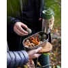 black+blum Oval Box 0.5 L Food Storage Container with Bamboo Lid and Stainless Steel Base