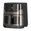 BLACK+DECKER BXAF8001E 8L Digital Air Fryer, 1700W, 8 Presets, Non-stick Basket, Black
