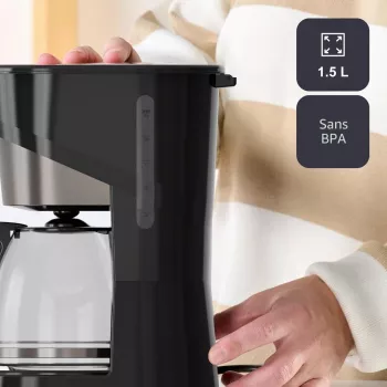 BLACK+DECKER BXCO1001E 1000 W 12-Cup Filter Coffee Maker, 1.5 L, Black