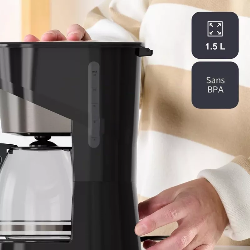 BLACK+DECKER BXCO1001E 1000 W 12-Cup Filter Coffee Maker, 1.5 L, Black