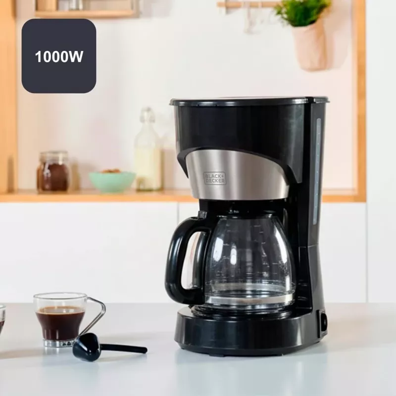 BLACK+DECKER BXCO1001E 1000 W 12-Cup Filter Coffee Maker, 1.5 L, Black