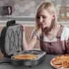 BLACK+DECKER BXFC3200E 1400 W Belgian Waffle Maker – Non-Stick, Adjustable Thermostat, Stainless Steel