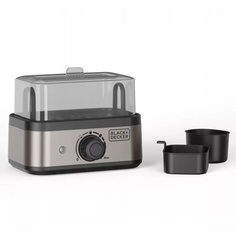 BLACK+DECKER BXKS4800E Egg Cooker, 400 W, 6 Eggs, Soft/Medium/Hard, Black