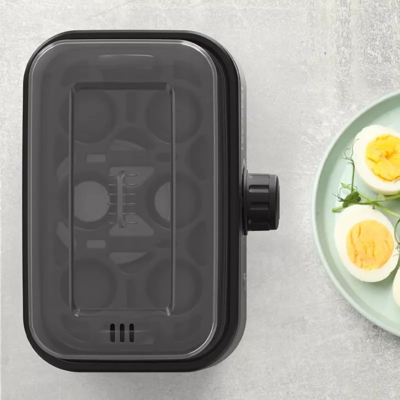 BLACK+DECKER BXKS4800E Egg Cooker, 400 W, 6 Eggs, Soft/Medium/Hard, Black