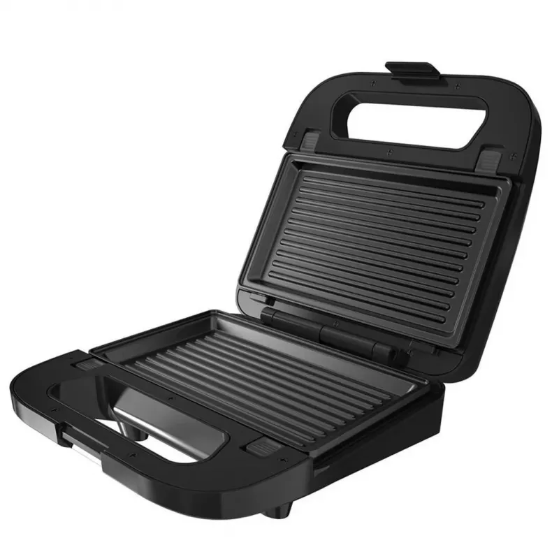 BLACK+DECKER BXSA754E 3-in-1 Sandwich Maker, Waffle Maker & Grill with 3 Interchangeable Non-Stick Plates, 750 W, Stainless Steel