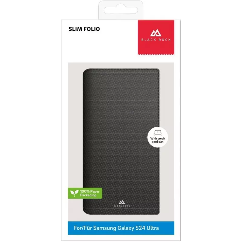 Black Rock Slim Folio Case for Samsung Galaxy S23 Ultra 6.8 inch Black 00226128