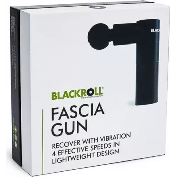 BLACKROLL FASCIA GUN Massage Gun with 4 Attachments, 4 Intensity Levels, Brushless Motor, USB-C, Travel Case - A002840