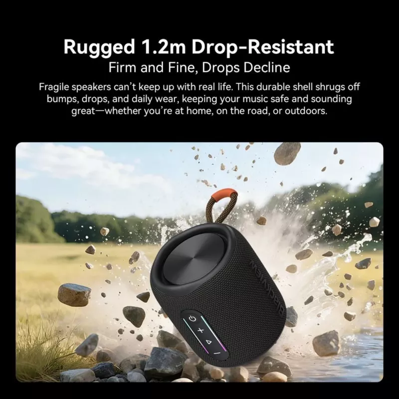 Blackview AuraBass 2 Portable Bluetooth Speaker, 15W, IPX5, 7h Battery, Black