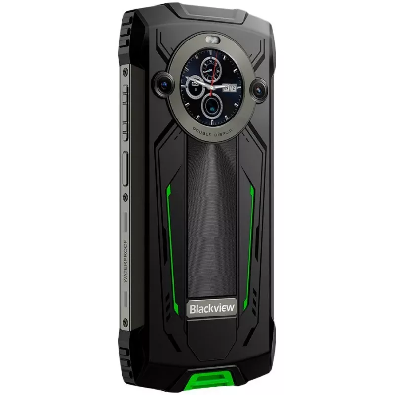 Blackview BV8200 Rugged 4G LTE Smartphone 6.5 inch FHD+ 120Hz, 1.3 inch Secondary Display, 12GB RAM, 256GB Storage, 8800mAh Battery, 50MP+13MP Rear Cameras, 32MP Front Camera, IP68/IP69K/MIL-STD-810H, NFC, Fingerprint, Green