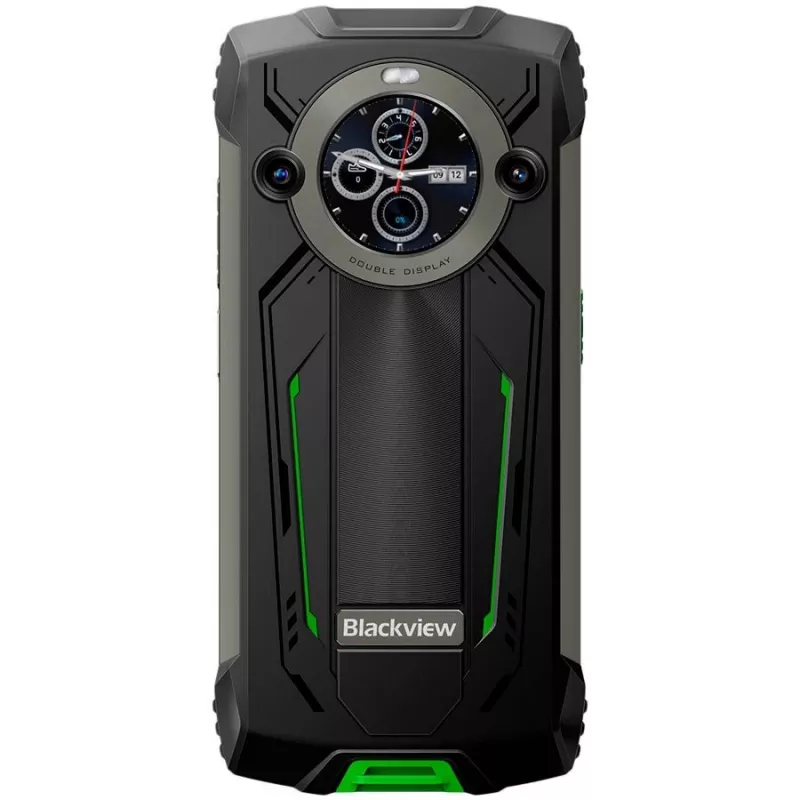 Blackview BV8200 Rugged 4G LTE Smartphone 6.5 inch FHD+ 120Hz, 1.3 inch Secondary Display, 12GB RAM, 256GB Storage, 8800mAh Battery, 50MP+13MP Rear Cameras, 32MP Front Camera, IP68/IP69K/MIL-STD-810H, NFC, Fingerprint, Green