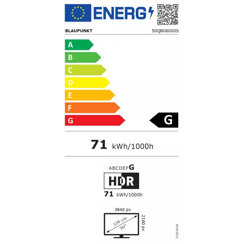Blaupunkt 50QBG6000S 50 inch (126 cm) QLED 4K Ultra HD Google TV, Dolby Vision, Dolby Atmos