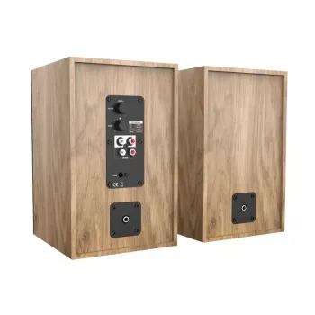 Blaupunkt BS40OK 2-Way Passive Bookshelf Speakers, 40W RMS, 4 Ohm, Brown (Pair)