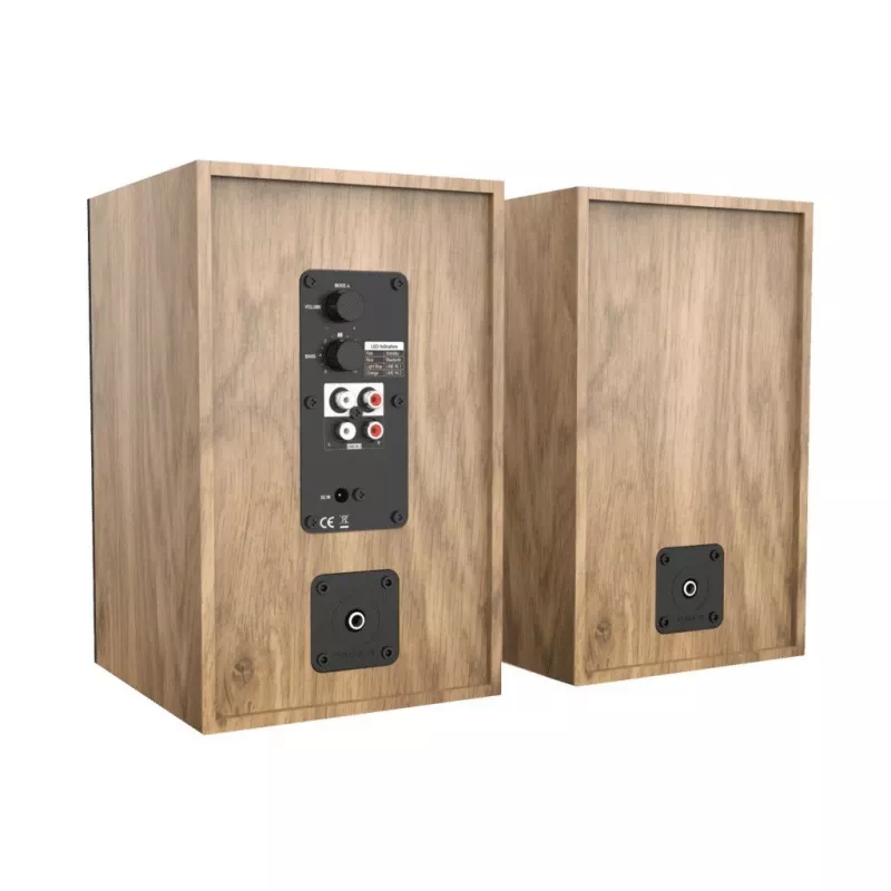 Blaupunkt BS40OK 2-Way Passive Bookshelf Speakers, 40W RMS, 4 Ohm, Brown (Pair)