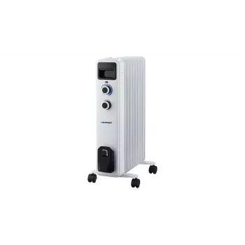 Blaupunkt HOR401 2000 W Oil-Filled Radiator Heater, White, 3 Heat Settings, Adjustable Thermostat, Overheat Protection, Tip-Over Switch, 9 Fins, Silent Operation, for Rooms up to 25 m²