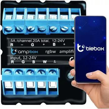 BLEBOX ampbox Smart LED Controller 4-Channel Wi-Fi RGBW CCT 12-24V DC
