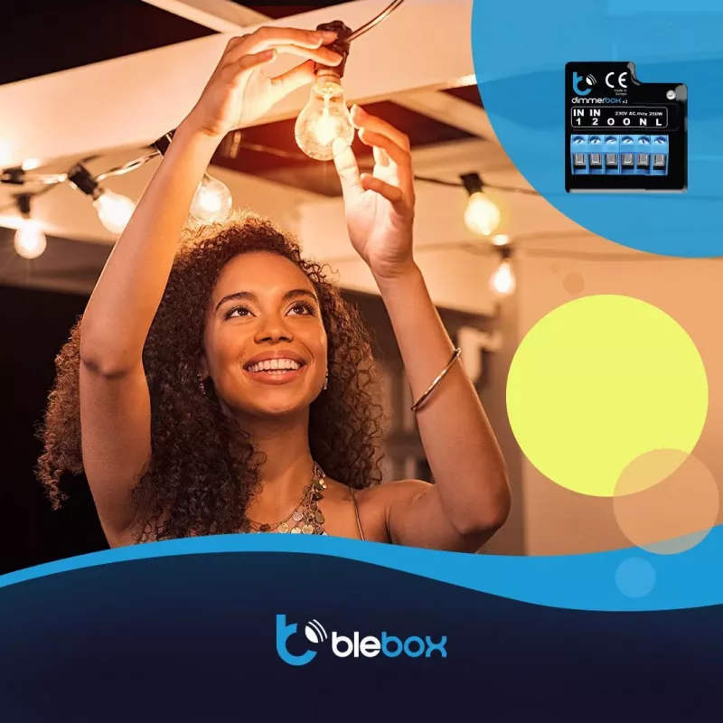 BLEBOX DimmerBox WiFi Smart Dimmer Module 230V 250W for Dimmable Light Sources