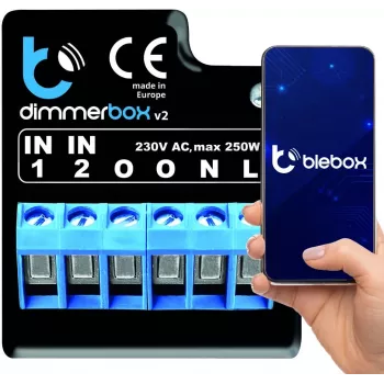 BLEBOX DimmerBox WiFi Smart Dimmer Module 230V 250W for Dimmable Light Sources