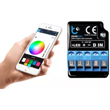 BLEBOX LED Pixelbox Wi-Fi Lighting Module – Pixel Controller for WS2812/APA102, 5A, 1024 Pixels