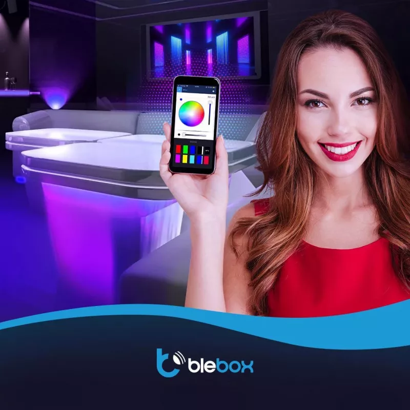 BLEBOX LED Pixelbox Wi-Fi Lighting Module – Pixel Controller for WS2812/APA102, 5A, 1024 Pixels