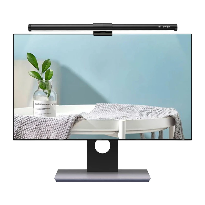 BlitzWolf BW-CML2 Air Monitor Light Bar with CO2, TVOC, Temperature & Humidity Sensor, Dimmable LED, 2700-6500K, CRI Ra95, USB-C