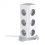 BlitzWolf BW-EC3 Vertical Power Strip with 12 Outlets, 4 USB Ports, 2m Cable, EU Plug