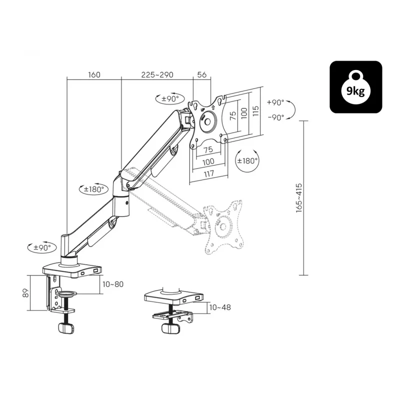 BLO HQ LCD TV Mount 17-32 for Desk with Joint