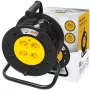 BLO PR-61 30m Extension Cord Reel with 4 Grounded Sockets, Thermal Cut-out, 3x1.5mm² H05VV-F Cable, IP20, 16A/230V, Max 3680W Unrolled