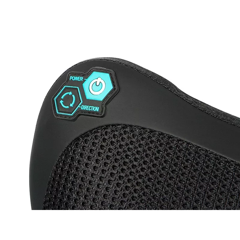 BLO Shiatsu Massage Pillow with Heat, 4 Rotating Nodes, Black