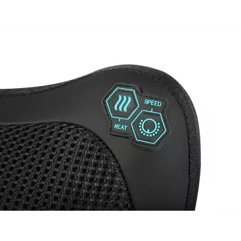 BLO Shiatsu Massage Pillow with Heat, 4 Rotating Nodes, Black