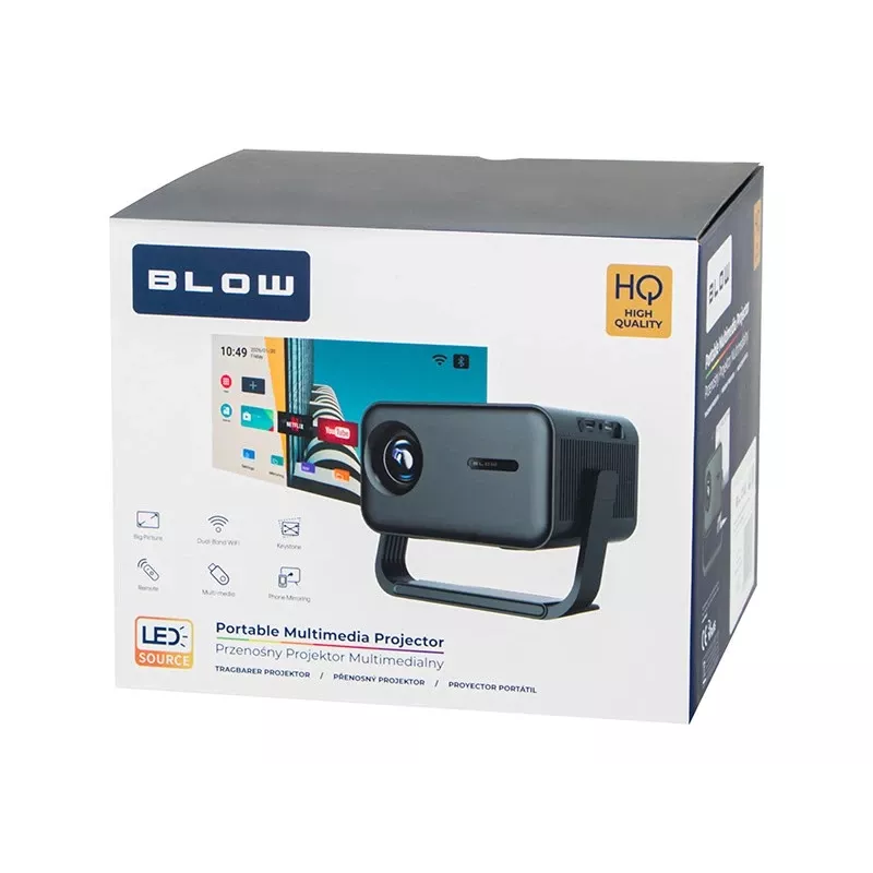 BLOW AndroidTV FullHD MaxView Portable Projector Black