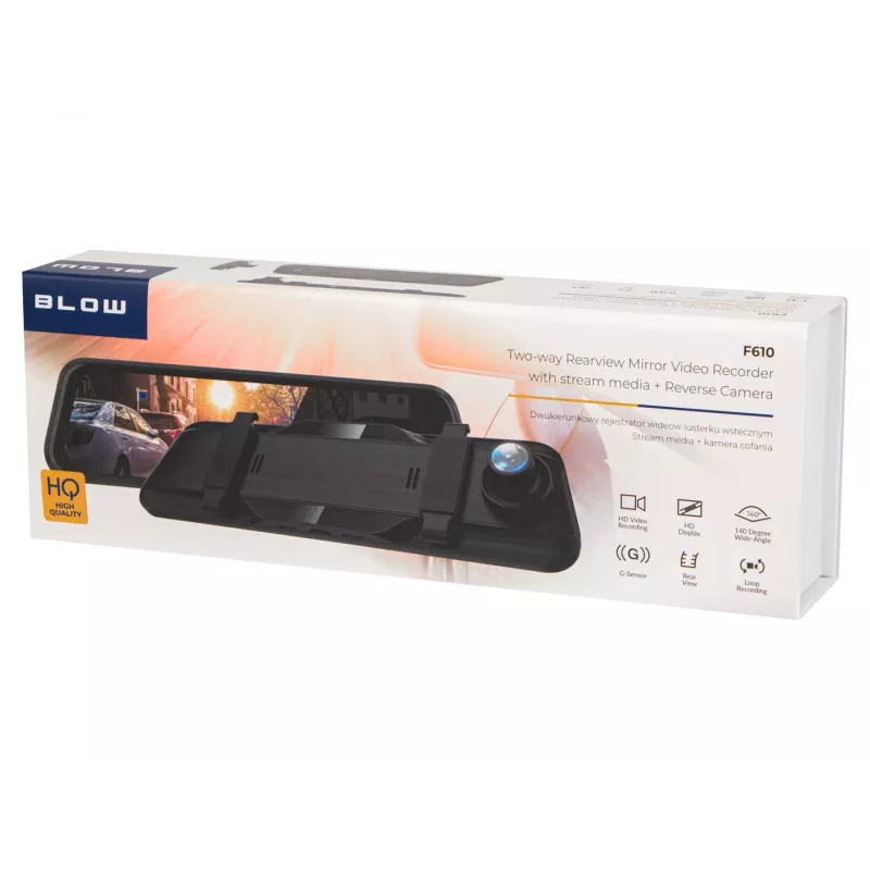 BLOW Blackbox DVR F610 10-Inch Mirror Dash Cam with Reversing Camera