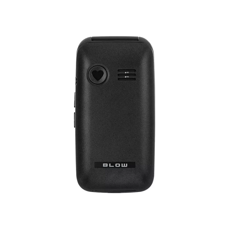 BLOW S24 Black Senior Flip Phone with SOS Button, Large Keys, Dual SIM, Camera, FM Radio, Flashlight, Charging Cradle
