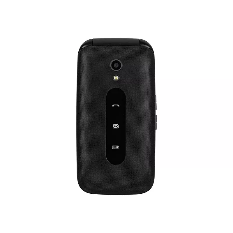 BLOW S24 Black Senior Flip Phone with SOS Button, Large Keys, Dual SIM, Camera, FM Radio, Flashlight, Charging Cradle