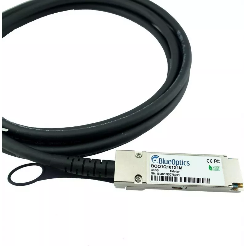 BLUELAN 400G QSFP112 Direct Attach Copper Cable, 1m, Compatible with Supermicro CBL-NTWK-0912-QSFP-1 CBL-NTWK-0912-QSFP-1-BL