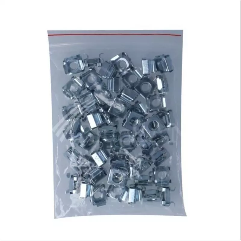 BlueOptics BlueLAN M6 Cage Nuts and Screws 50-Piece Set for Network Cabinets - Cable Management Panel 19 Inch - Mounting Kit Steel - Silver (BLCNS003)