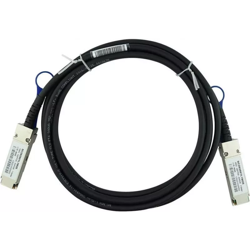 BLUEOPTICS Compatible Edge Core ET7402-DAC-3M BlueLAN QSFP28 Direct Attach Cable, 100GBASE-CR4, InfiniBand EDR, 26AWG, 3 Meter (ET7402-DAC-3M-BL)