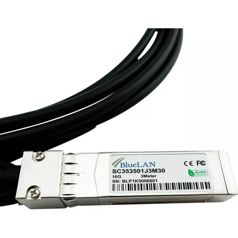BlueOptics Fortinet FN-CABLE-SFP+2 Compatible BlueLAN SC353501J2M30 10GBASE-CR Passive SFP+ to SFP+ Direct Attach Cable, 2 Meter